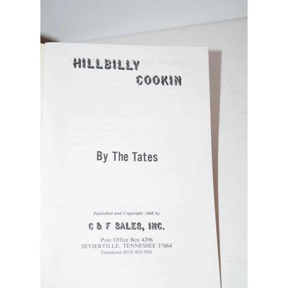 Hillbilly Cookin Mountaineer Style Vtg PB Cookbook 1968 Recipe Fried Rabbit etc.